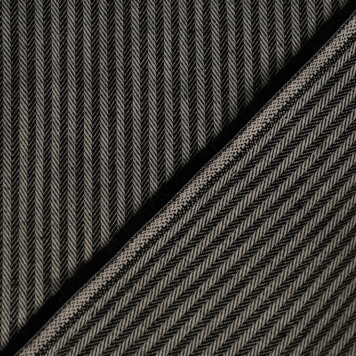 SCHÖNER LEBEN. Tischläufer Streifen 3mm beige schwarz 40x160cm