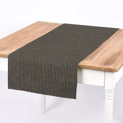 SCHÖNER LEBEN. Tischläufer Streifen 3mm beige schwarz 40x160cm