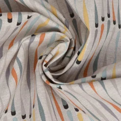 SCHÖNER LEBEN. Tischläufer STUDIO G geometrisch Stäbchen beige blau gelb orange grau 40x160cm