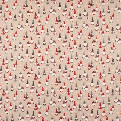 SCHÖNER LEBEN. Tischläufer Tomte Cosy Family Weihnachtswichtel natur rot weiß 40x160cm