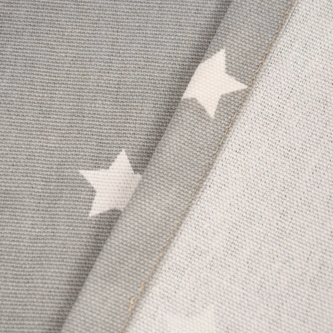 SCHÖNER LEBEN. Tischläufer Twinkle Sterne grau weiß 40x160cm