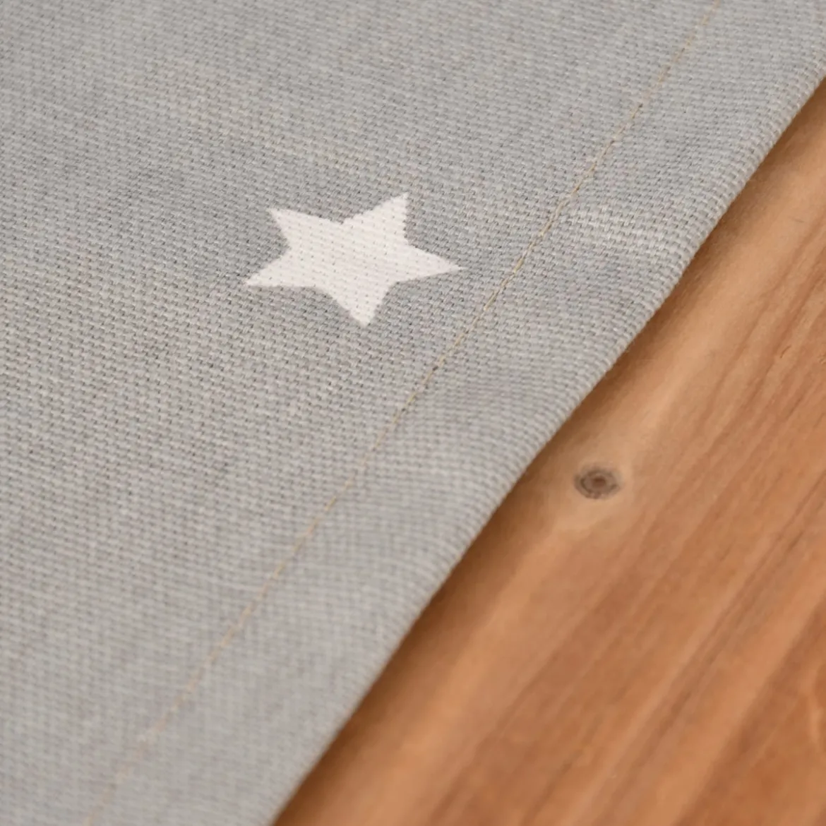 SCHÖNER LEBEN. Tischläufer Twinkle Sterne grau weiß 40x160cm