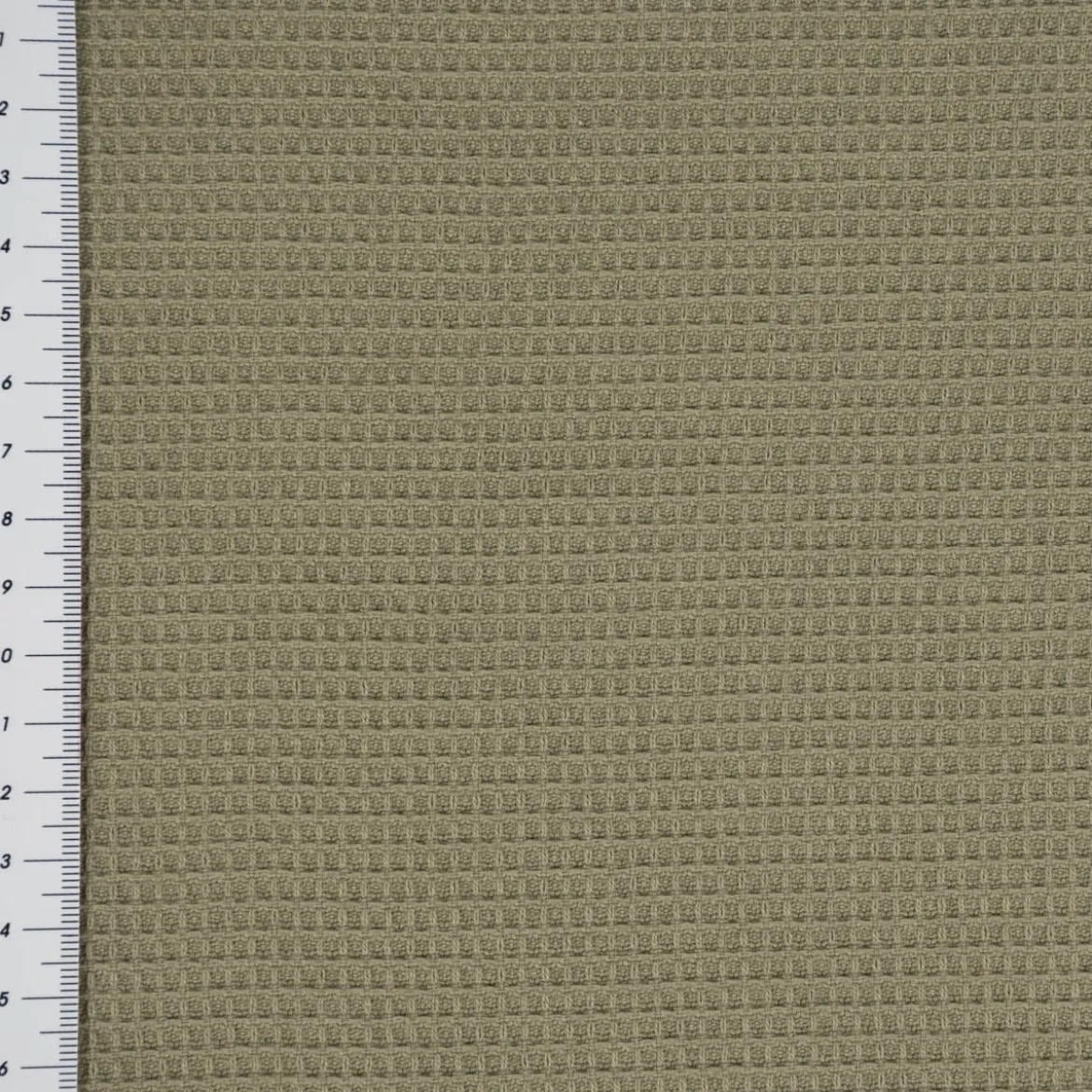 SCHÖNER LEBEN. Tischläufer Waffelrelief Kästchenstruktur uni khaki-grün 40x160cm