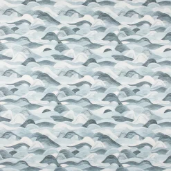 SCHÖNER LEBEN. Tischläufer Wellen blau 40x160cm