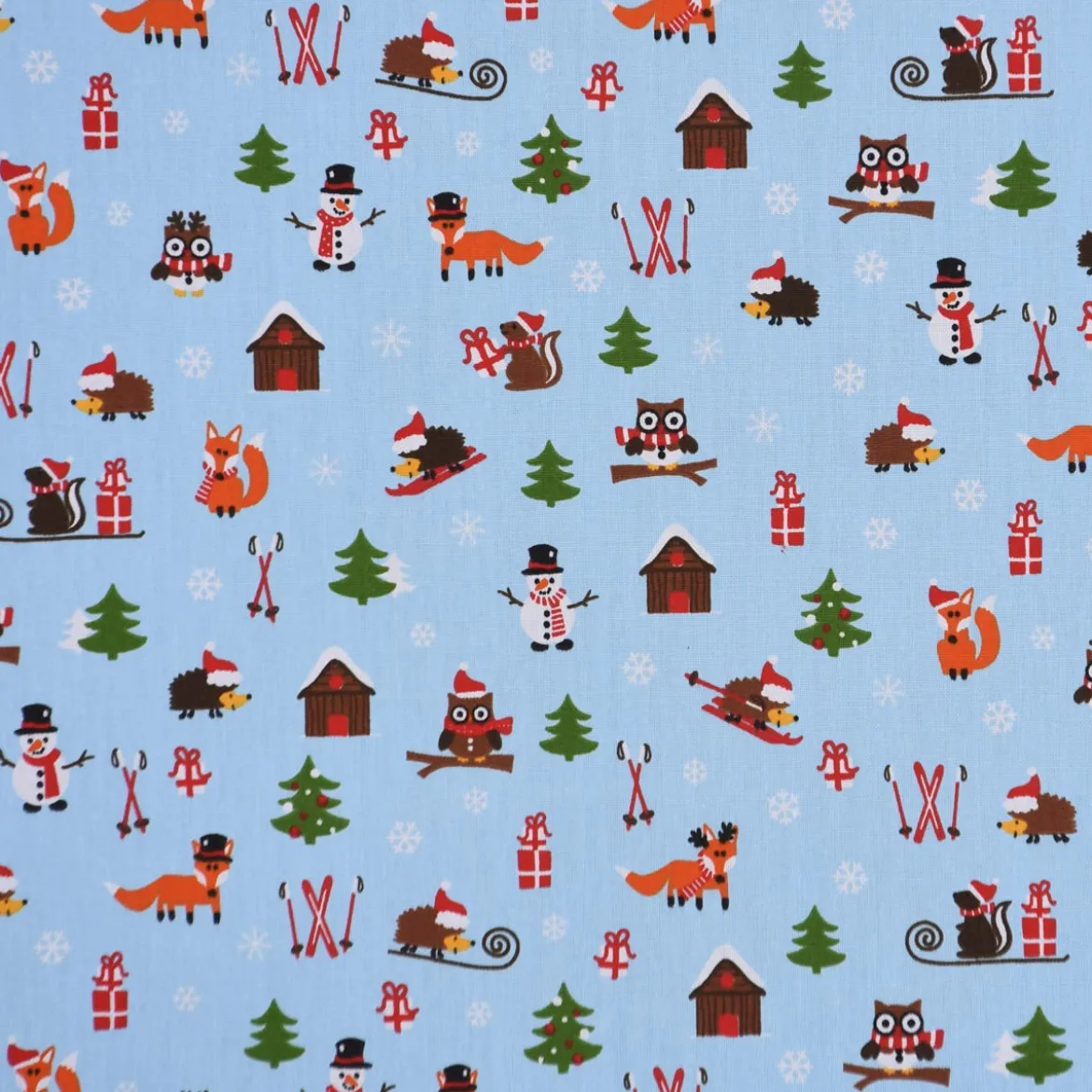 SCHÖNER LEBEN. Tischläufer Wintertiere hellblau 40x160cm