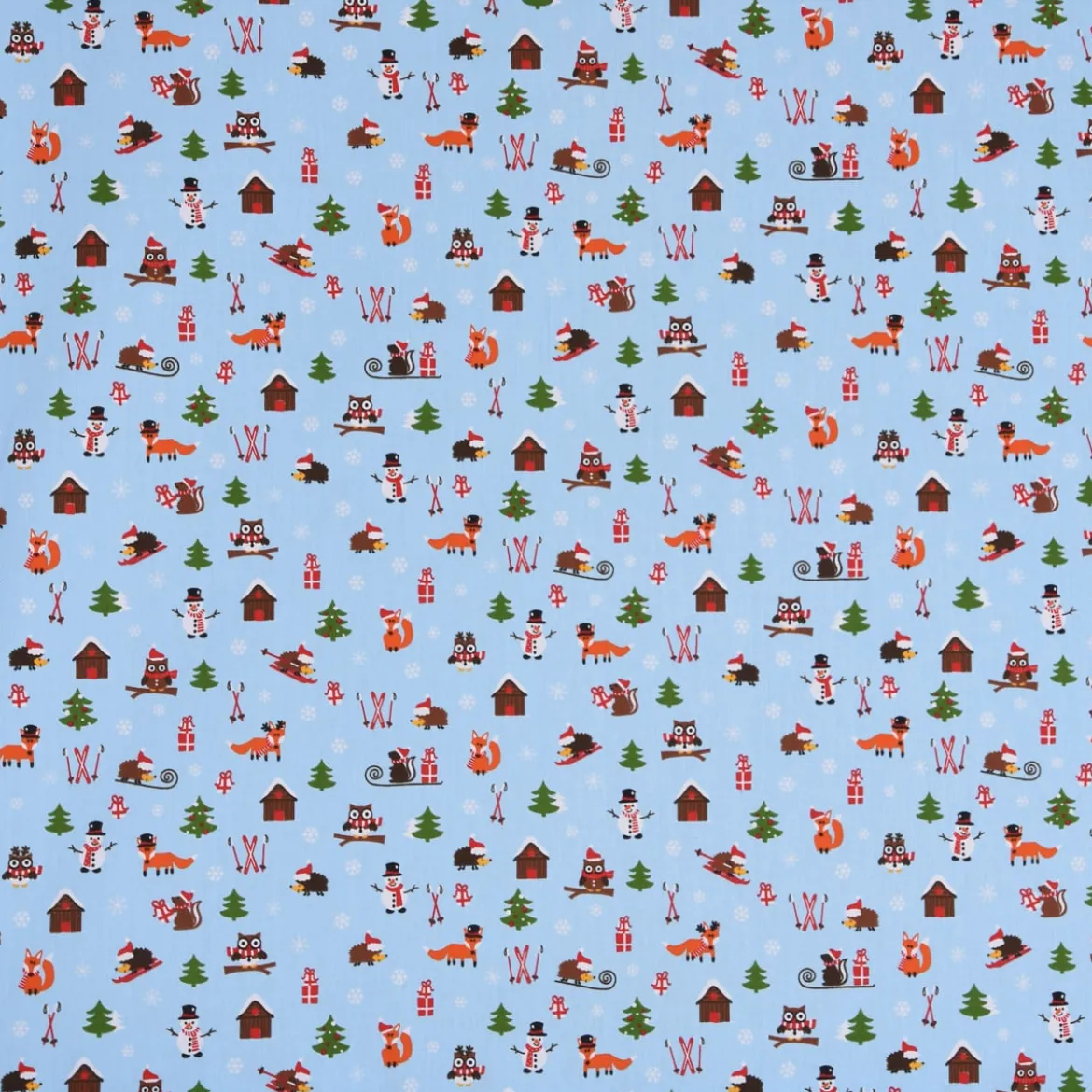 SCHÖNER LEBEN. Tischläufer Wintertiere hellblau 40x160cm