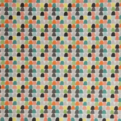 SCHÖNER LEBEN. Tischläufer wollweiß mit abstrakten Hügeln bunt 40x160cm