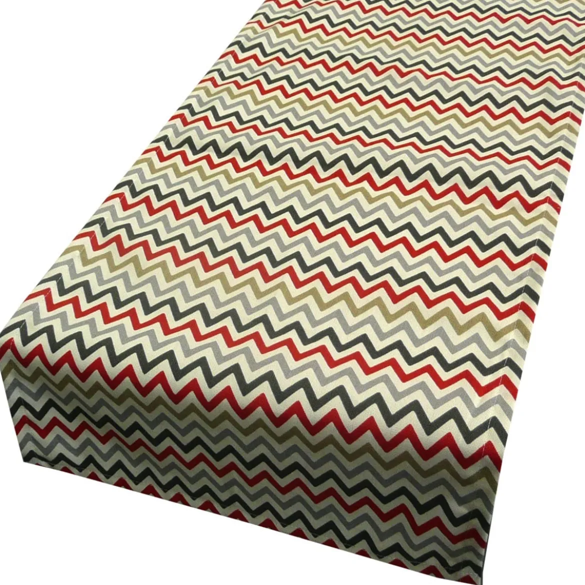 Schöner Leben Tischläufer Zick Zack Chevron orange grau 40x160cm