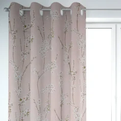 SCHÖNER LEBEN. Vorhang Almond Blossom Mandelblütenzweige rosa 245cm oder Wunschlänge