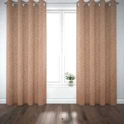 SCHÖNER LEBEN. Vorhang Bayside Tupfen Pinselstriche orange weiß 245cm oder Wunschlänge