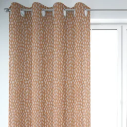 SCHÖNER LEBEN. Vorhang Bayside Tupfen Pinselstriche orange weiß 245cm oder Wunschlänge