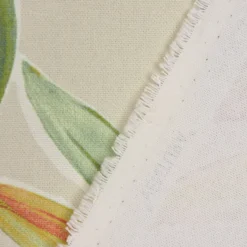 SCHÖNER LEBEN. Vorhang Blätter Zweige beige grün rot 245cm oder Wunschlänge