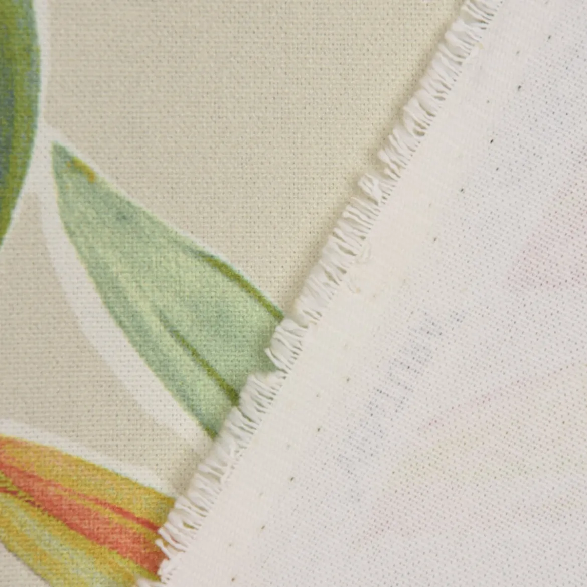 SCHÖNER LEBEN. Vorhang Blätter Zweige beige grün rot 245cm oder Wunschlänge