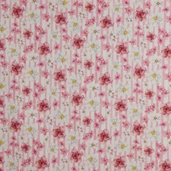 SCHÖNER LEBEN. Vorhang Blumen Blüten Streifen rosa weiß 245cm oder Wunschlänge