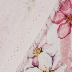 SCHÖNER LEBEN. Vorhang Blumen Blüten Streifen rosa weiß 245cm oder Wunschlänge