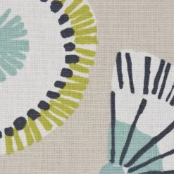 SCHÖNER LEBEN. Vorhang Blumen Blätter abstrakt beige weiß grau bunt 245cm oder Wunschlänge