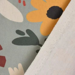 SCHÖNER LEBEN. Vorhang Blumen Blüten mint bunt 245cm oder Wunschlänge