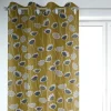SCHÖNER LEBEN. Vorhang Clara Saffron Blumen senfgelb ocker blau grau 245cm oder Wunschlänge