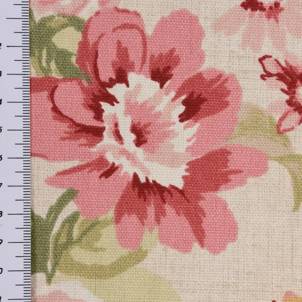 SCHÖNER LEBEN. Vorhang Clarke & Clarke STUDIO G Blumen Rosen beige grün rot 245cm oder Wunschlänge