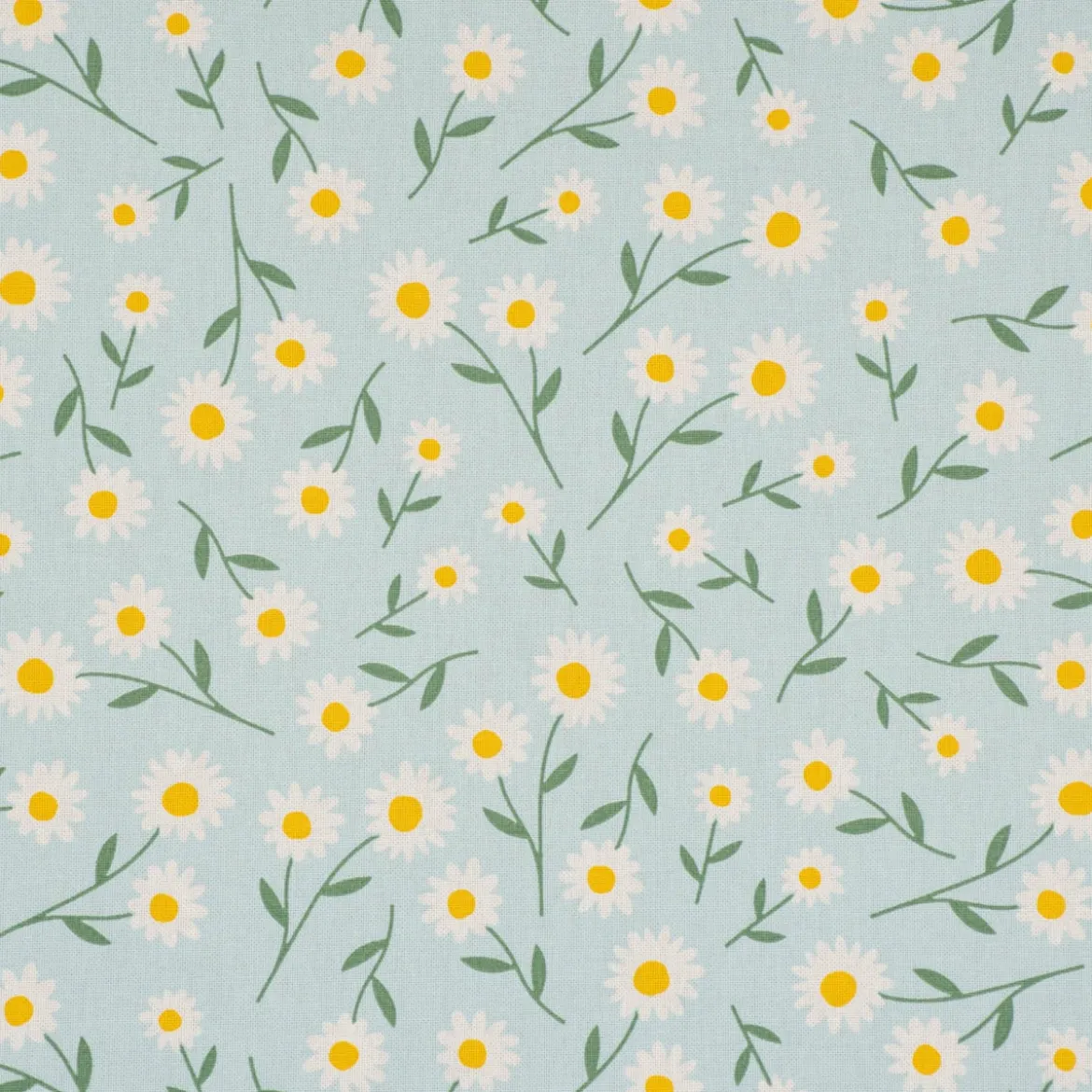 SCHÖNER LEBEN. Vorhang Daisy Sweet Field Gänseblümchen Leinenlook hellblau oder natur weiß in 245cm oder Wunschlänge