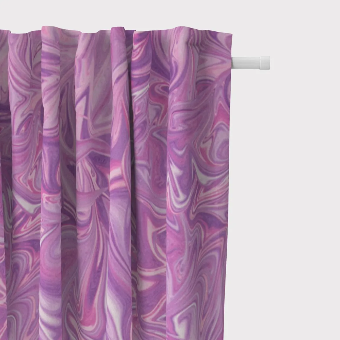 SCHÖNER LEBEN. Vorhang Digitaldruck Retro Batik lila pink 245cm oder Wunschlänge