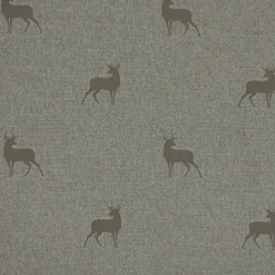 SCHÖNER LEBEN. Vorhang dunkle Hirsche braun beige türkis 245cm oder Wunschlänge