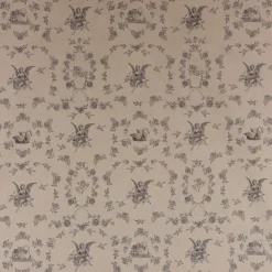 SCHÖNER LEBEN. Vorhang Engel Rosen Vogel natur schwarz 245cm oder Wunschlänge