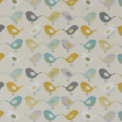 SCHÖNER LEBEN. Vorhang Fryett`s Birds Vögel beige grau mint senf 245cm oder Wunschlänge