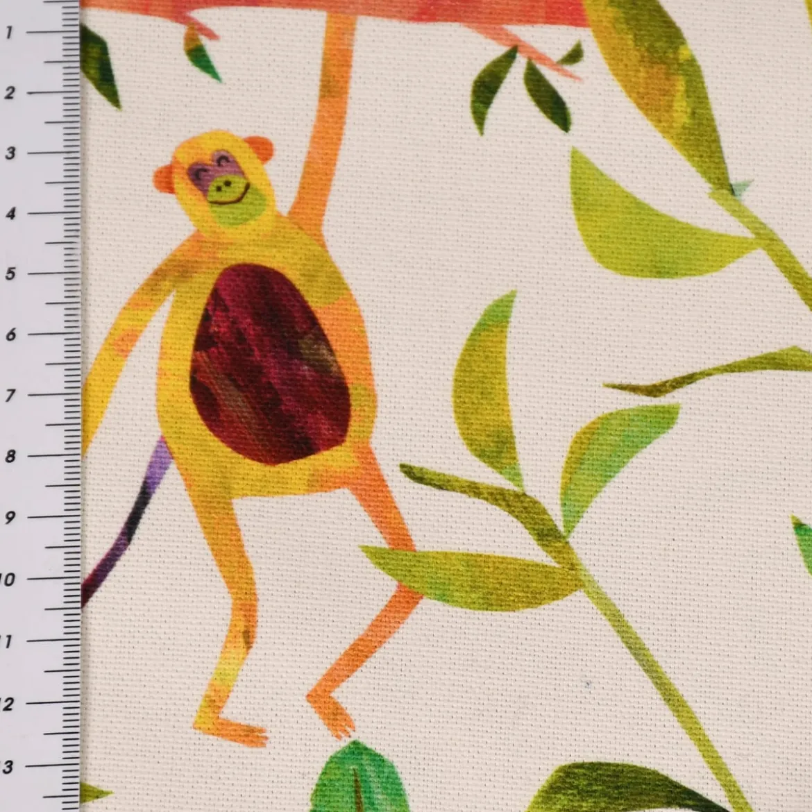 SCHÖNER LEBEN. Vorhang Hide and Seek Dschungeltiere bunt 245cm oder Wunschlänge