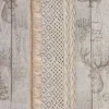 SCHÖNER LEBEN. Vorhang Holz Latten Hirschkopf natur braun 245cm oder Wunschlänge