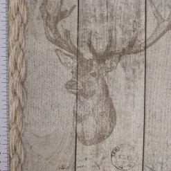 SCHÖNER LEBEN. Vorhang Holz Latten Hirschkopf natur braun 245cm oder Wunschlänge