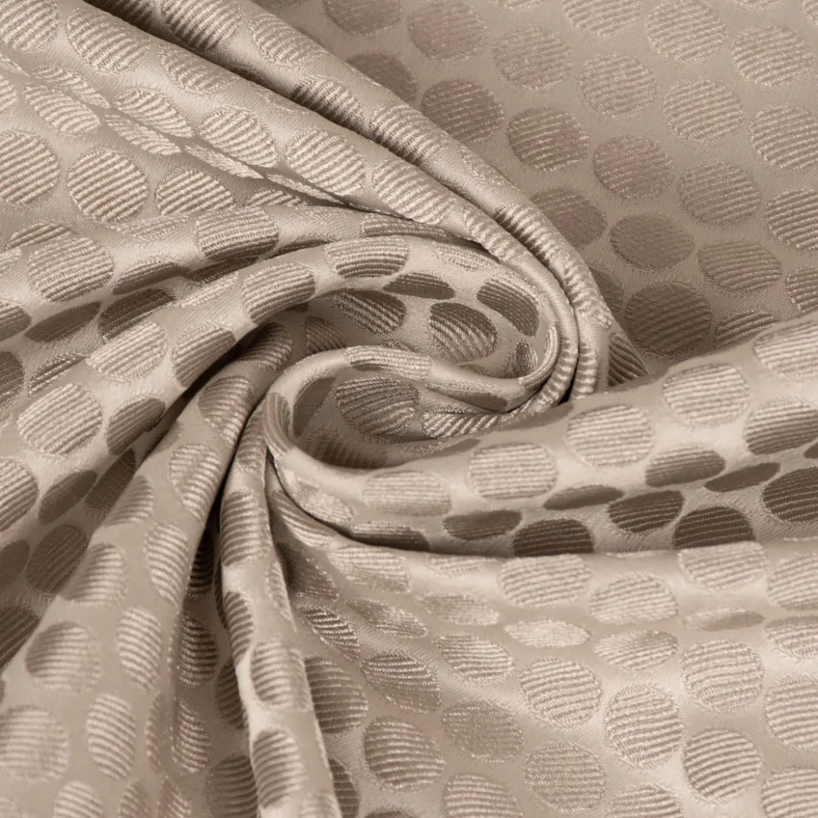 SCHÖNER LEBEN. Vorhang Jacquard Punkte beige dunkelbeige 245cm oder Wunschlänge