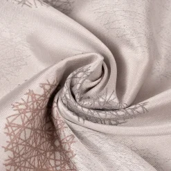 SCHÖNER LEBEN. Vorhang Jacquard Satinlook Kreise beidseitig beige rosenholz 245cm oder Wunschlänge
