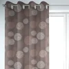SCHÖNER LEBEN. Vorhang Jacquard Satinlook Kreise beidseitig rosenholz beige 245cm oder Wunschlänge
