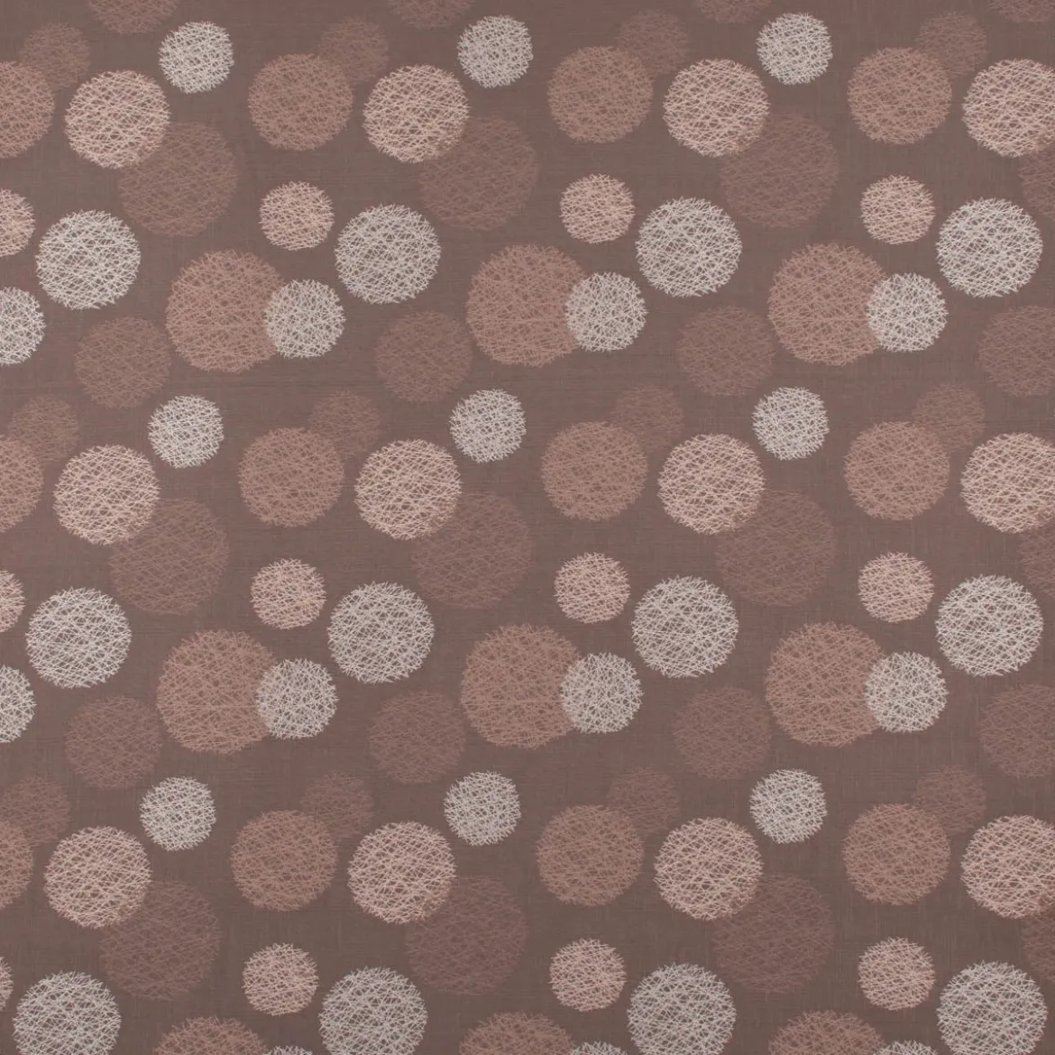 SCHÖNER LEBEN. Vorhang Jacquard Satinlook Kreise beidseitig rosenholz beige 245cm oder Wunschlänge