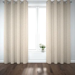 SCHÖNER LEBEN. Vorhang Leinenlook Daisy Sweet Garden Gänseblümchen Blüten natur weiß 245cm oder Wunschlänge