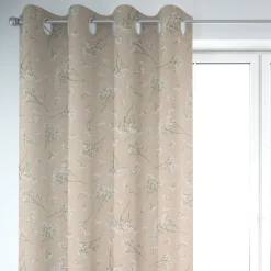 SCHÖNER LEBEN. Vorhang Leinenlook Florist Elegant Schleierkraut natur weiß 245cm oder Wunschlänge