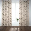 SCHÖNER LEBEN. Vorhang Leinenlook Sewing Atelier Nähzubehör natur schwarz 245cm oder Wunschlänge