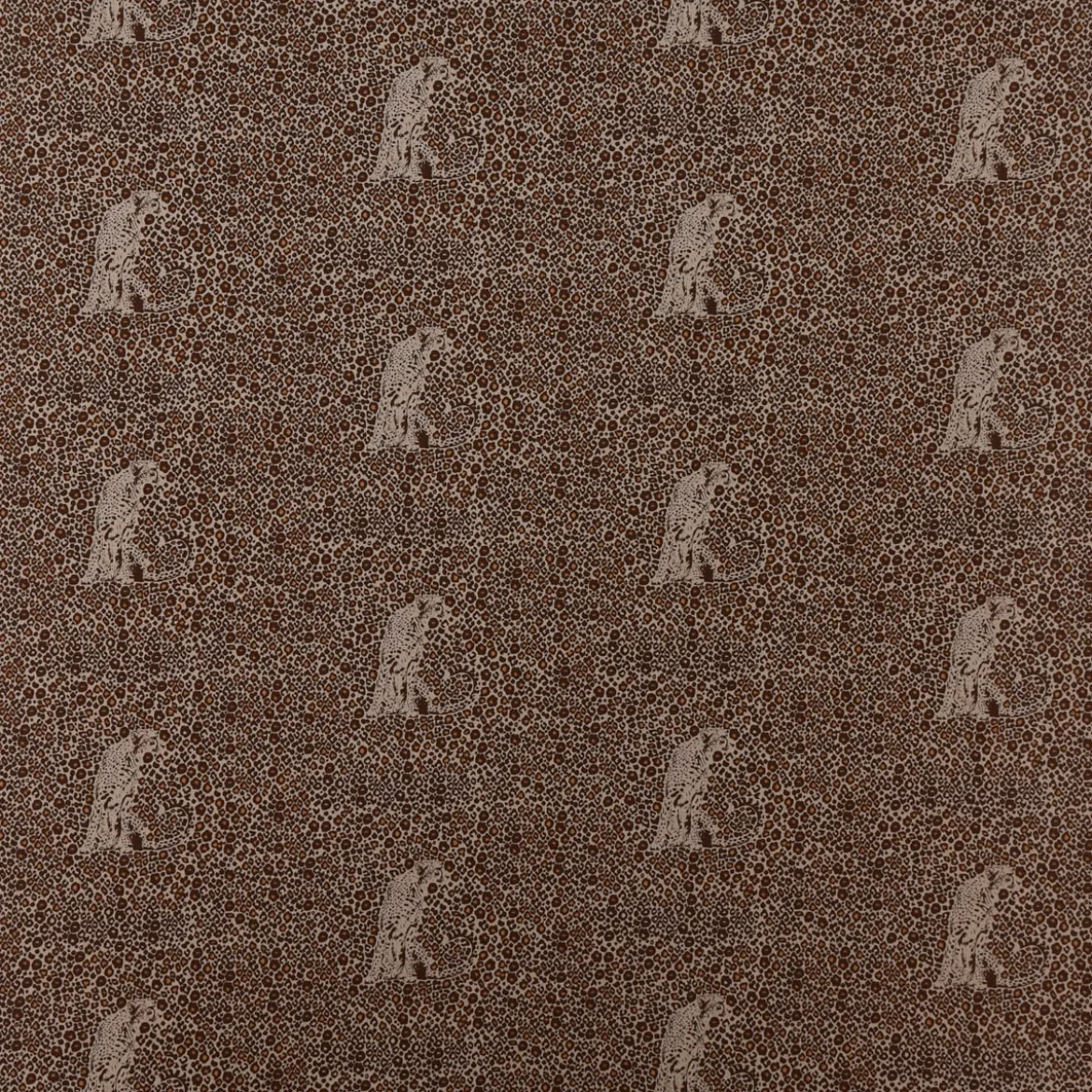 SCHÖNER LEBEN. Vorhang Leinenlook Leoparden natur braun 245cm oder Wunschlänge