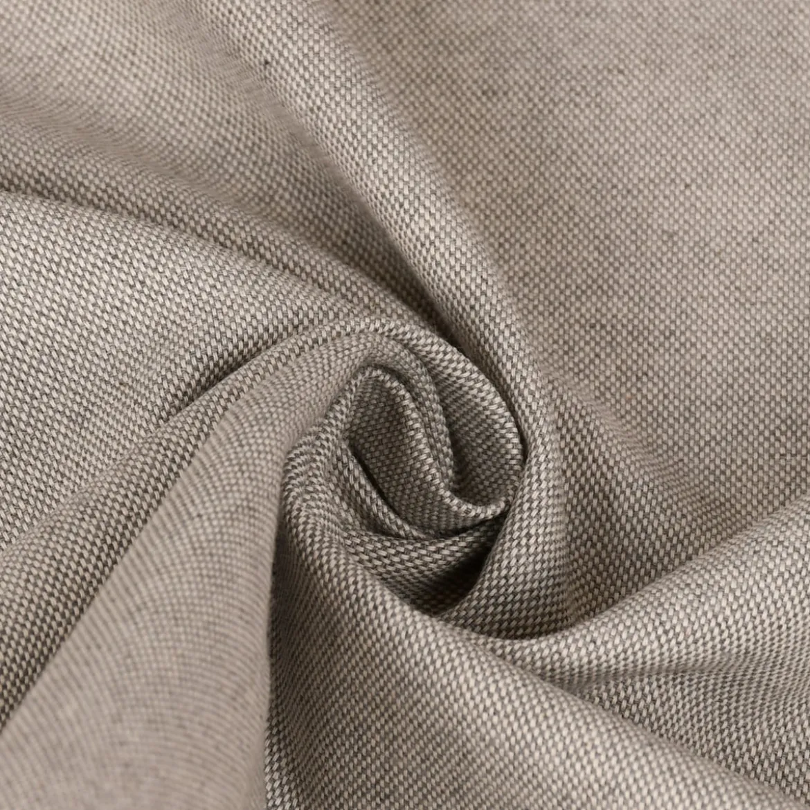 SCHÖNER LEBEN. Vorhang Leinenlook meliert uni grau 245cm oder Wunschlänge