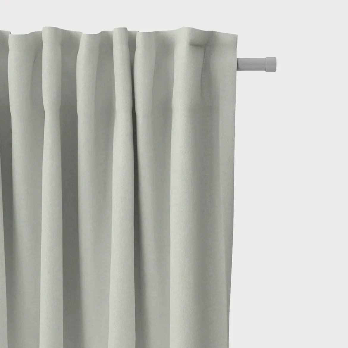 SCHÖNER LEBEN. Vorhang Leinenlook uni pastell mint 245cm oder Wunschlänge
