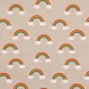 SCHÖNER LEBEN. Vorhang Leinenlook Over the Rainbow Regenbogen Wolken natur bunt 245cm oder Wunschlänge