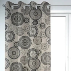 SCHÖNER LEBEN. Vorhang Mandalas natur grau 245cm oder Wunschlänge