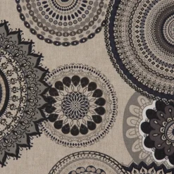 SCHÖNER LEBEN. Vorhang Mandalas natur grau 245cm oder Wunschlänge