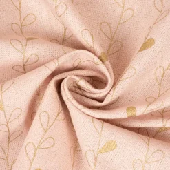 SCHÖNER LEBEN. Vorhang Metallic Blätterranken rosa goldfarbig 245cm oder Wunschlänge
