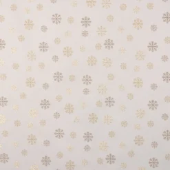 SCHÖNER LEBEN. Vorhang mit Smok-Schlaufenband Schneeflocken beidseitig beige gold 245cm oder Wunschlänge