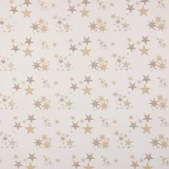 SCHÖNER LEBEN. Vorhang mit Smok-Schlaufenband Sterne beidseitig beige gold 245cm oder Wunschlänge
