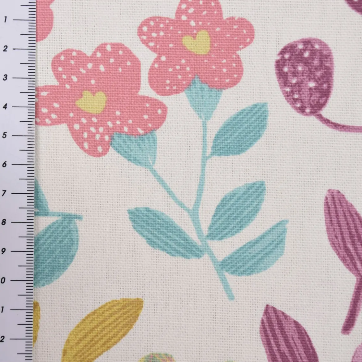 SCHÖNER LEBEN. Vorhang Panama Betty Parma Violet Blumen lila 245cm oder Wunschlänge