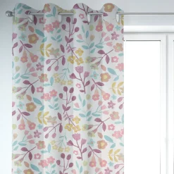 SCHÖNER LEBEN. Vorhang Panama Betty Parma Violet Blumen lila 245cm oder Wunschlänge
