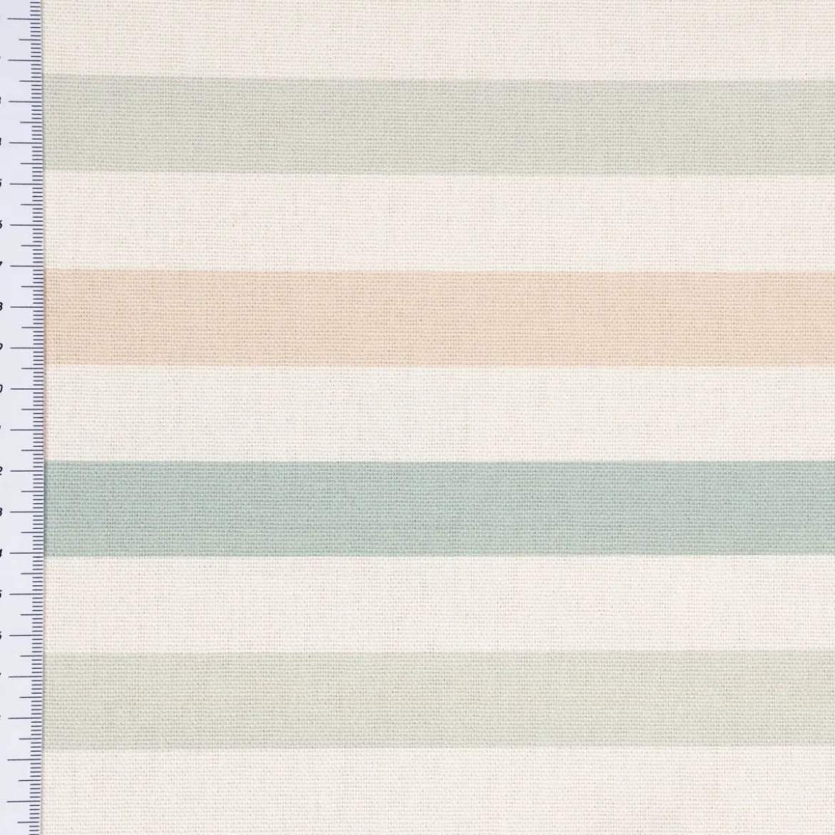 SCHÖNER LEBEN. Vorhang Pastell Streifen Querstreifen ecru mintgrün vanille 245cm oder Wunschlänge